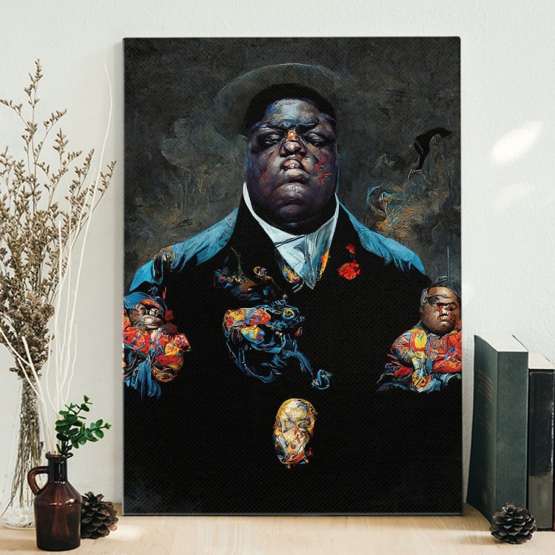 Notorious Big Abstract Hip hop 90s Poster Canvas Notorious Big Abstract Hip-hop 90s Poster Canvas IDFCWA0224 Idea Fanatic