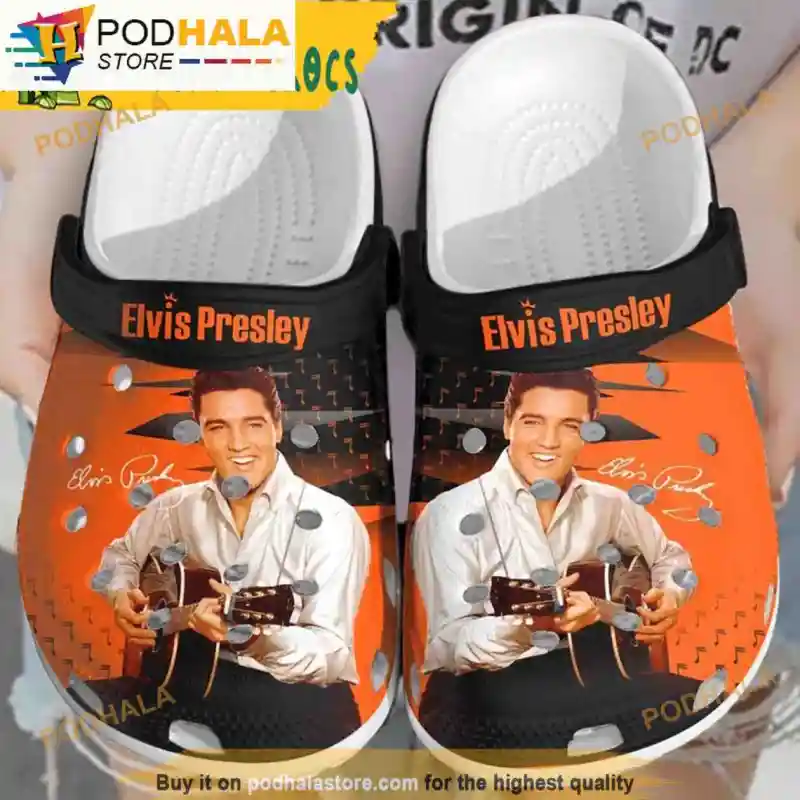 Orange Elvis Presley 3D Funny Crocs Orange Elvis Presley 3D Funny Crocs IDF142566 Idea Fanatic