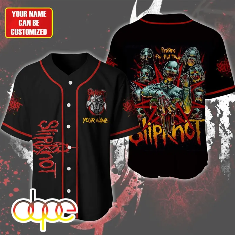 Personalized Name Slipknot Hell Tour Baseball Jersey Shirt Personalized Name Slipknot Hell Tour Baseball Jersey Shirt IDF178533 Idea Fanatic