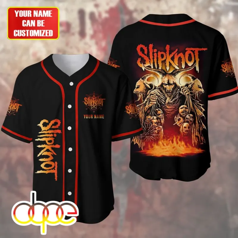 Personalized Slipknot Hellfire Baseball Jersey Shirt Personalized Slipknot Hellfire Baseball Jersey Shirt IDF178558 Idea Fanatic