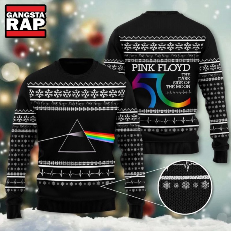 Pink Floyd The Dark Side Of The Moon Ugly Christmas Sweater Pink Floyd The Dark Side Of The Moon Ugly Christmas Sweater IFDDUSW0128 Idea Fanatic