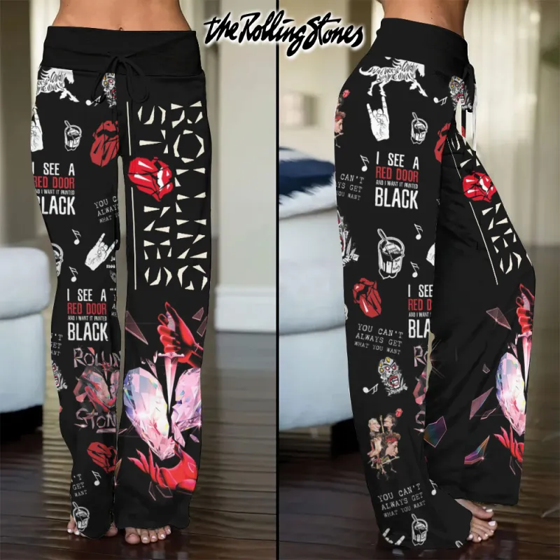 RS080424LNQ6TTT mk The Rolling Stones High-Waisted Straight-Leg Trousers RS080424LNQ6TTT Idea Fanatic