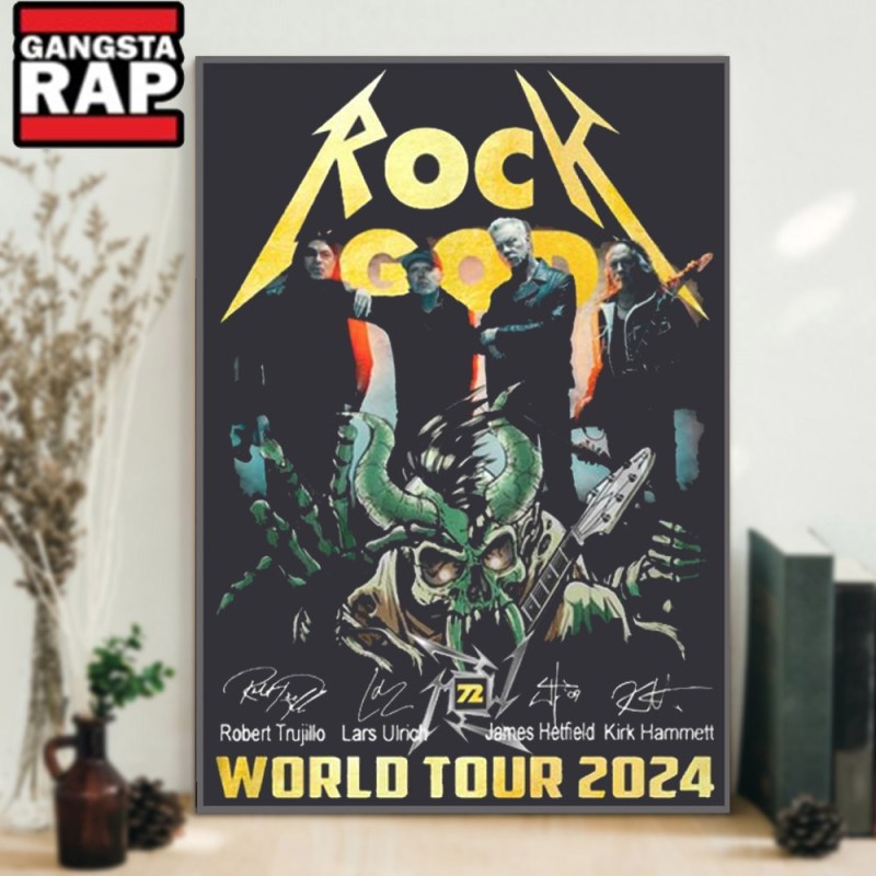 Rock God Metallica World Tour 2024 Wall Art Poster Canvas Rock God Metallica World Tour 2024 Wall Art Poster Canvas IDFCWA0036 Idea Fanatic