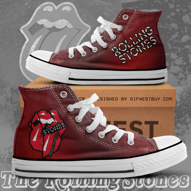 Rolling Stones High Top Canvas Shoes NGHIAVT1229 PANH The Rolling Stones Premium High Top Canvas Shoes IFDDHTCS0001 Idea Fanatic