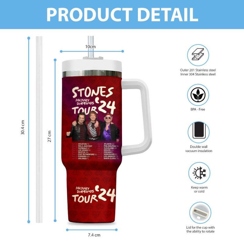 Rolling Stones Stanley Tumbler NGHIAVT1224 PANH D The Rolling Stones Personalized 40oz Stanley Tumbler IFDD40OZ0142 Idea Fanatic