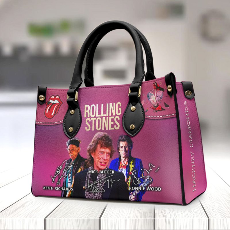 Rolling Stones handbag leather NGHIAVT1226 The Rolling Stones Premium Leather Lady HandBag IFDDLHB0001 Idea Fanatic