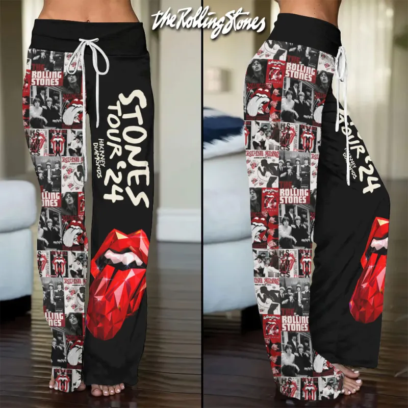 STO240224LNQ5TTT mk Rolling Stones Hackney Diamonds Tour 2024, Rolling Stones Tour High-Waisted Straight-Leg Trousers STO240224LNQ5TTT Idea Fanatic