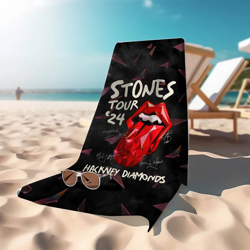 STO240224LNQ9VKH mk 2 1 Rolling Stones Hackney Diamonds Tour 2024 Beach Towel STO240224LNQ9VKH Idea Fanatic