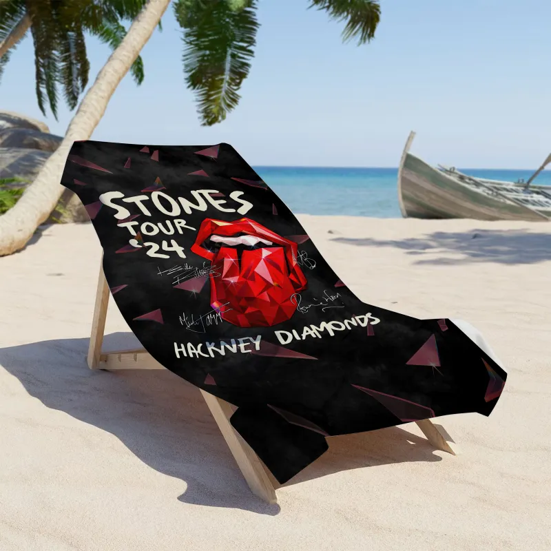 STO240224LNQ9VKH mk 3 1 Rolling Stones Hackney Diamonds Tour 2024 Beach Towel STO240224LNQ9VKH Idea Fanatic