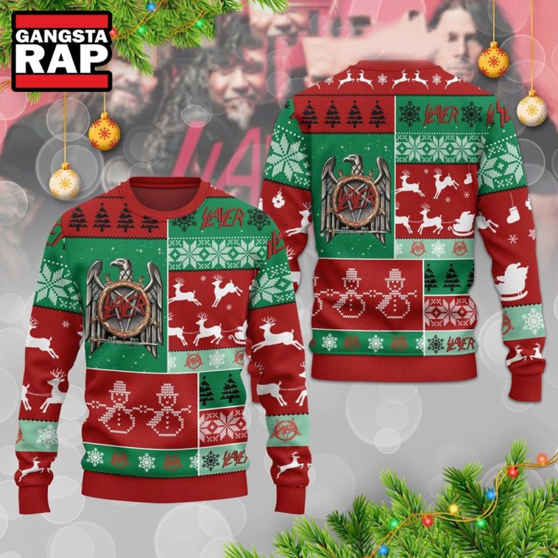 Slayer Is Coming Ugly Christmas Sweater Slayer Is Coming Ugly Christmas Sweater IFDDUSW0152 Idea Fanatic