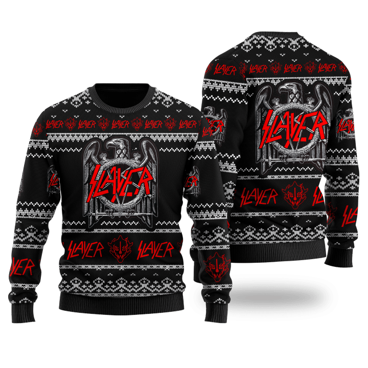 Slayer Music Ugly Christmas Sweater Slayer Music Ugly Christmas Sweater IFDDUSW0150 Idea Fanatic