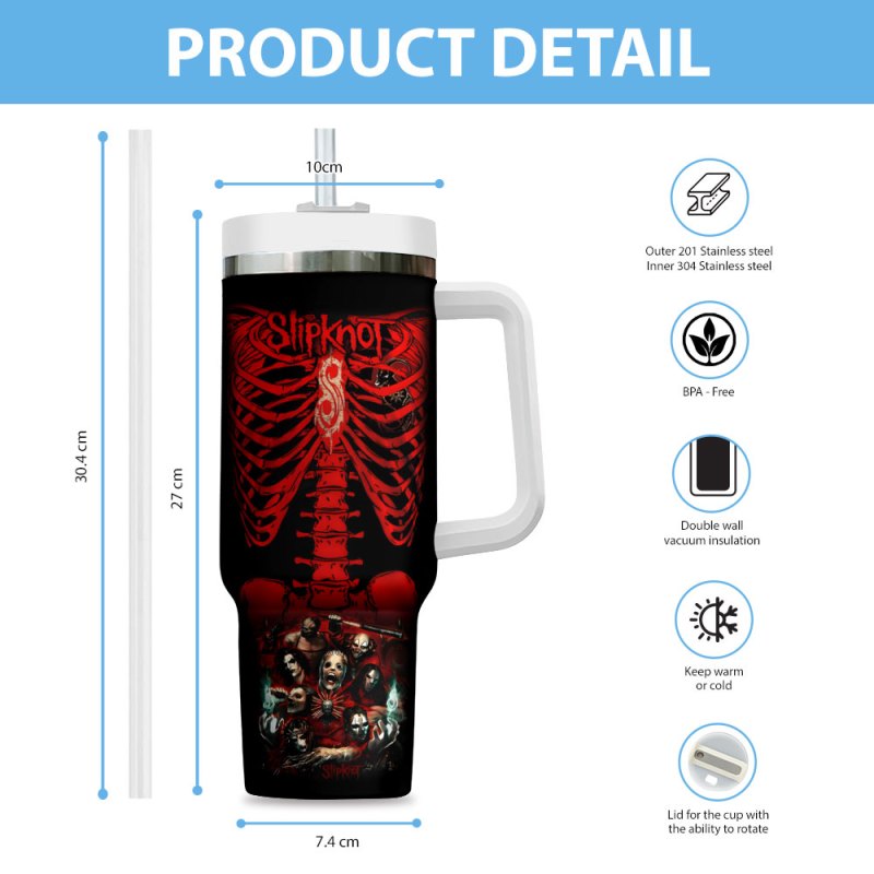 Slipknot 40Oz Stanley Tumbler TANTN7749 mk2 Slipknot Personalized 40oz Stanley Tumbler IFDD40OZ0159 Idea Fanatic