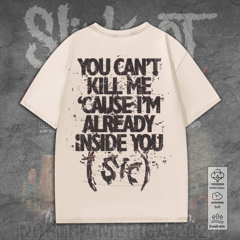 Slipknot 2D Acid Wash T shirt TANTN7764 mk2 Slipknot 2D Acid Washed Cotton Shirt IFDD2DW0010 Idea Fanatic