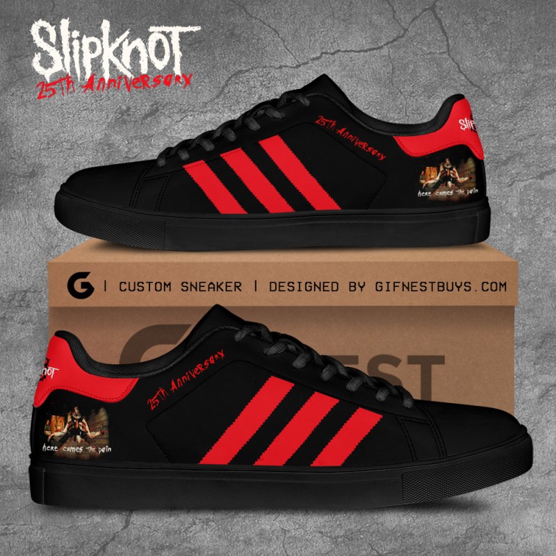 Slipknot Stan Smith Shoes TANTN6204 black Slipknot Custom Stan Smith Shoes IFDDSS0011 Idea Fanatic