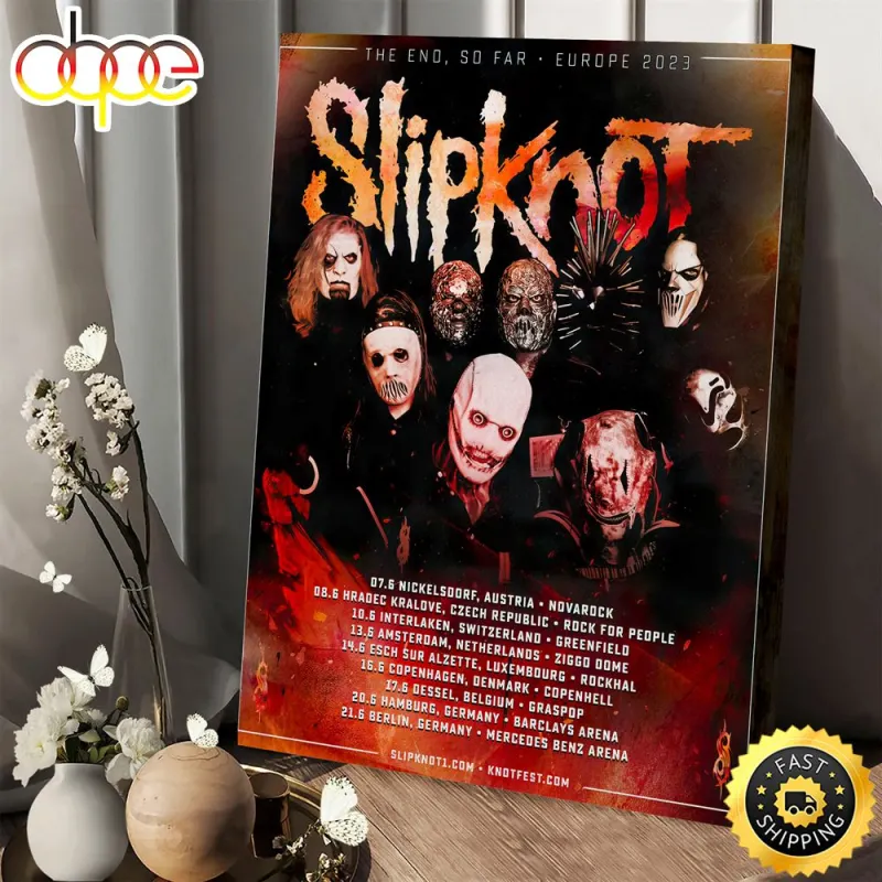 Slipknot Tour Dates 2022 2023 Poster Canvas Slipknot Tour Dates Poster Canvas IDF94615 Idea Fanatic