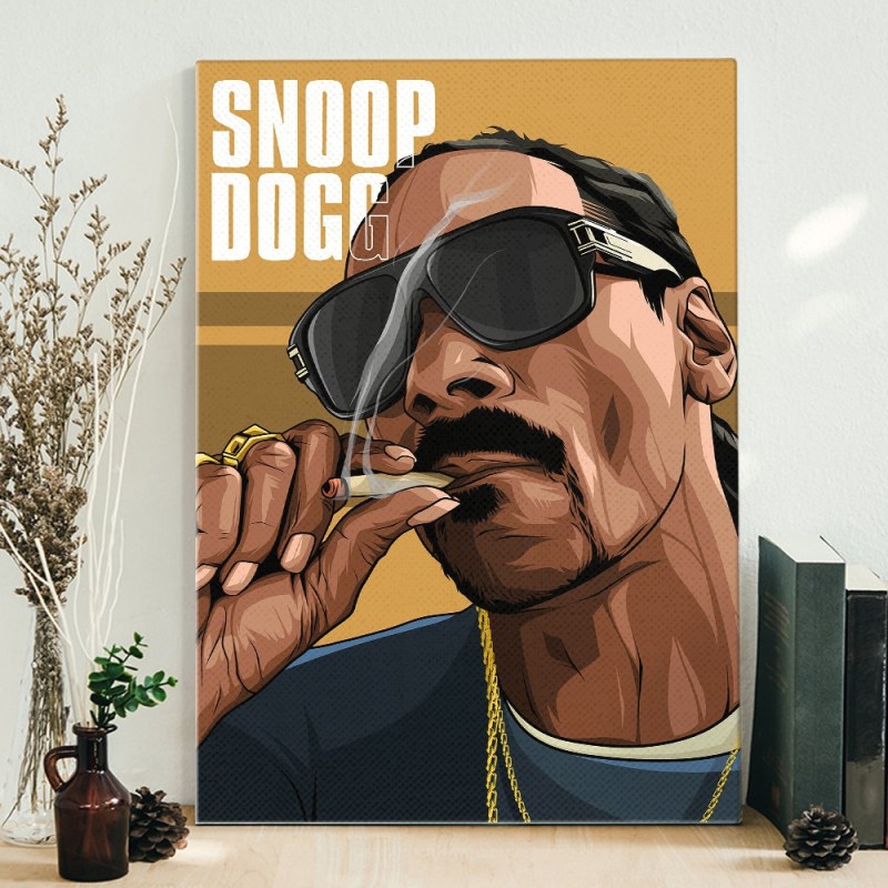 Snoop Dogg 80s Pop Smoke Hip Hop Poster Canvas Snoop Dogg 80s Pop Smoke Hip Hop Poster Canvas IDFCWA0237 Idea Fanatic