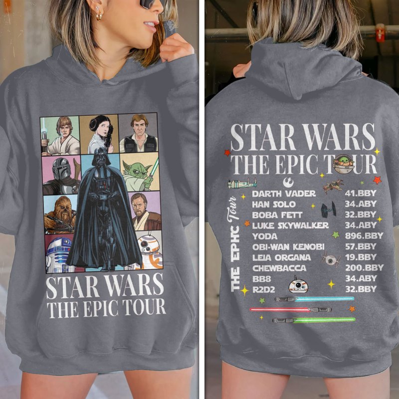 Star Wars 3D Apparels VANDH2728 Hanh Hoodie Grey Star Wars x Taylor Swift Combo 3D Apparels IFDDCLEC0306 Idea Fanatic
