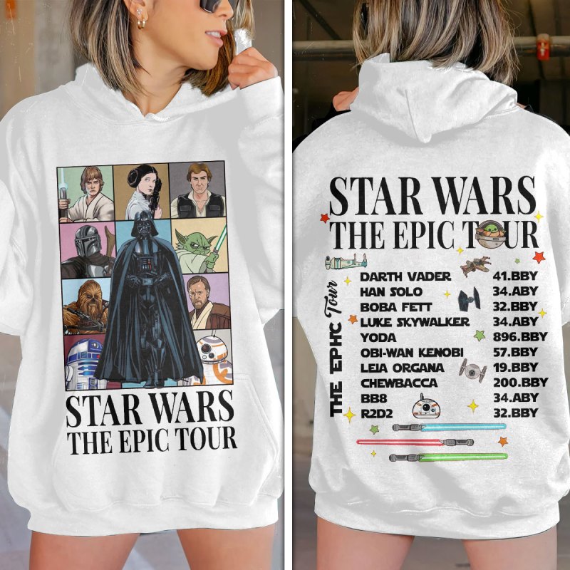 Star Wars 3D Apparels VANDH2728 Hanh Hoodie White Star Wars x Taylor Swift Combo 3D Apparels IFDDCLEC0304 Idea Fanatic