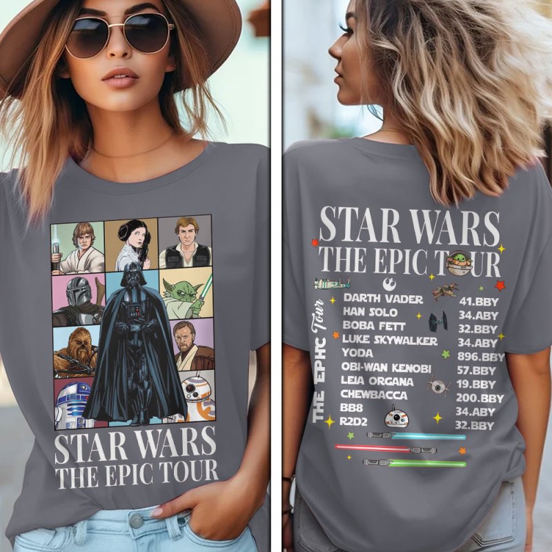 Star Wars 3D Apparels VANDH2728 Hanh T shirt Grey Star Wars x Taylor Swift Combo 3D Apparels IFDDCLEC0306 Idea Fanatic