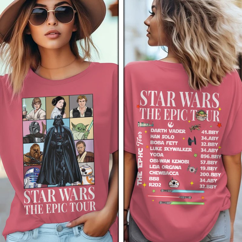 Star Wars 3D Apparels VANDH2728 Hanh T shirt Pink Star Wars x Taylor Swift Combo 3D Apparels IFDDCLEC0307 Idea Fanatic