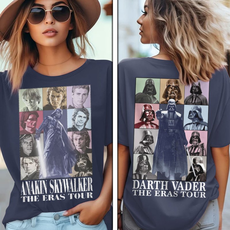 Star Wars Anakin Skywalker 3D Apparels VANDH2729 Hanh T shirt Navy Star Wars x Taylor Swift Combo 3D Apparels IFDDCLEC0309 Idea Fanatic