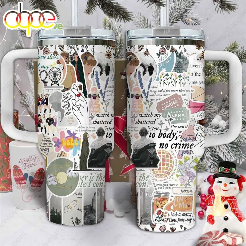 Swiftie Collection 40oz Tumbler Taylor Swift Stanley Tumblers With Handle 1 Taylor Swift Swiftie Collection 40oz Stanley Tumbler IDF168722 Idea Fanatic