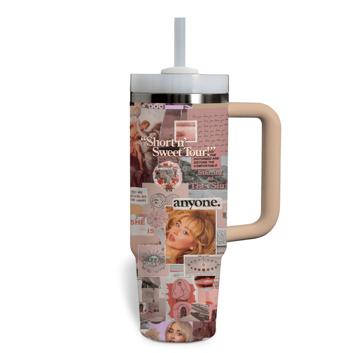 TB44 Sabrina Carpenter Music Custom 40oz Stainless Steel Tumbler IFDD40OZ0133 Idea Fanatic