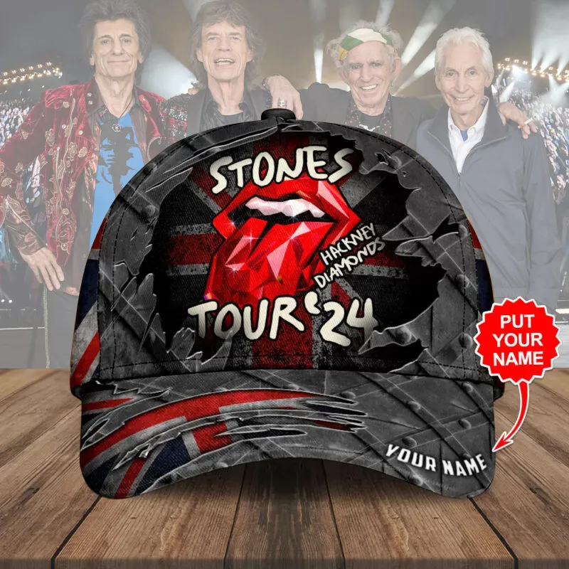 TRS010424L53 mk Personalized The Rolling Stones x UK Flag Classic Cap TRS010424L53 Idea Fanatic