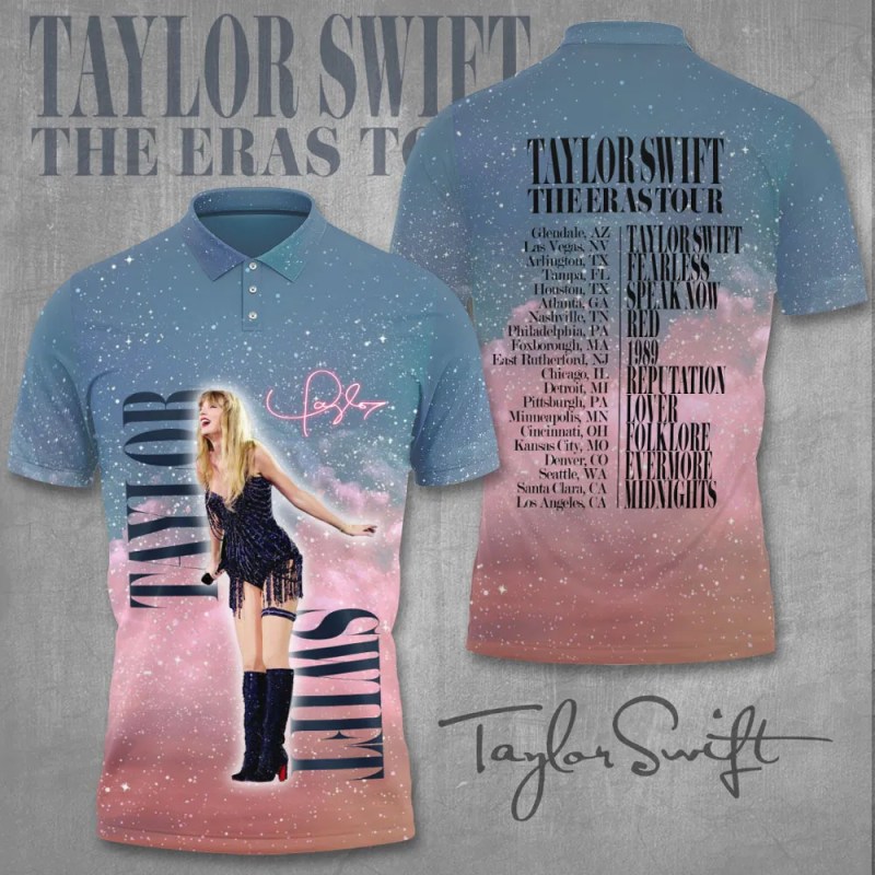 TW Polo NGHIAVT0574 Taylor Swift Combo 3D Apparels IFDDCLEC0168 Idea Fanatic