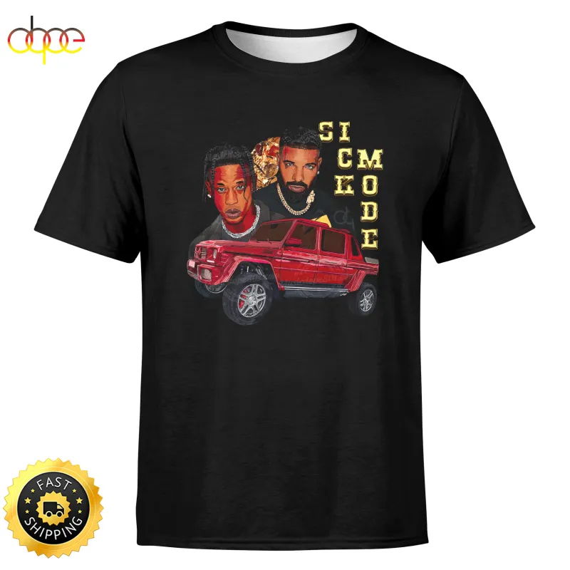 T shirt Font 7 1 2 Travis Scott ft Drake SICKO MODE T-shirt IDF82124 Idea Fanatic