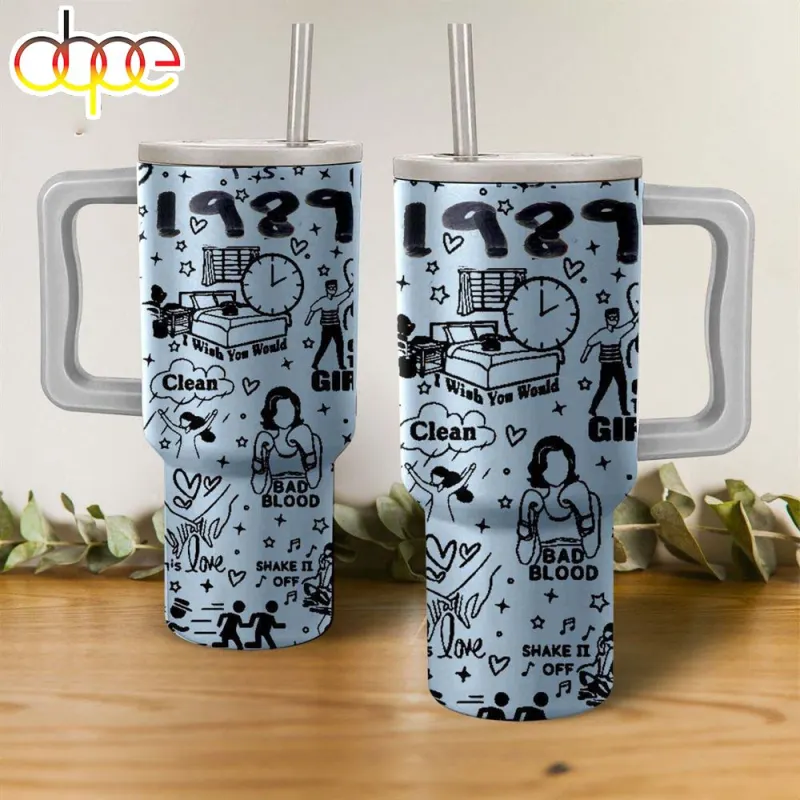 Taylor Swift 1989 Album Stanley Cup Tumbler 40 OZ Taylor Swift 1989 Album Stanley Cup Tumbler 40 OZ IDF182746 Idea Fanatic