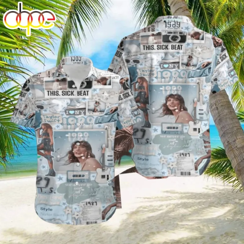 Taylor Swift 1989 Taylor Version Aesthetic 2024 Summer Trend Fan Gifts Hawaiian Shirt Taylor Swift 1989 Hawaiian Shirt IDF175500 Idea Fanatic