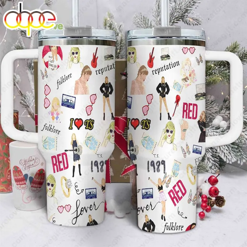 Taylor Swift Album Stanley 40oz Tumbler with Handle for Taylor27s Fans Taylor Swift Album Stanley 40oz Tumbler IDF168737 Idea Fanatic