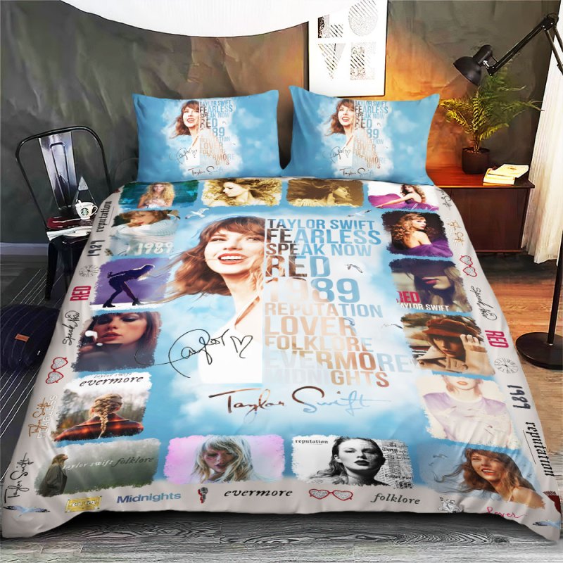 Taylor Swift Bedding Set TANTN3170 1 Taylor Swift Premium Bedding Set IFDDBED0009 Idea Fanatic