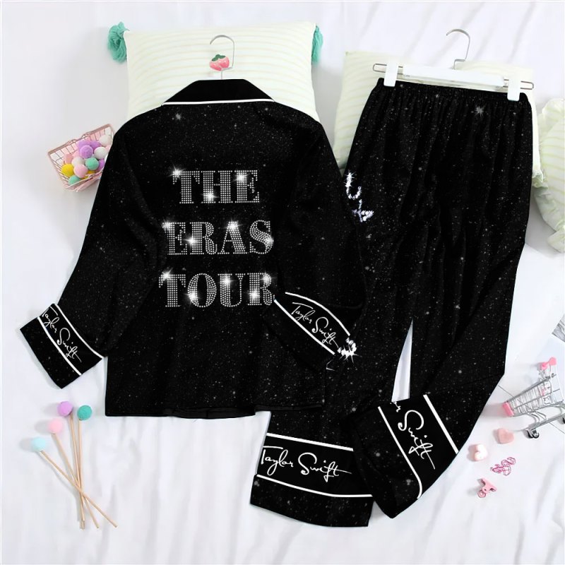 Taylor Swift Button Down Pajamas Set NGHIAVT0902 1 Taylor Swift Premium Button Down Pajamas Set IFDDBDP0048 Idea Fanatic