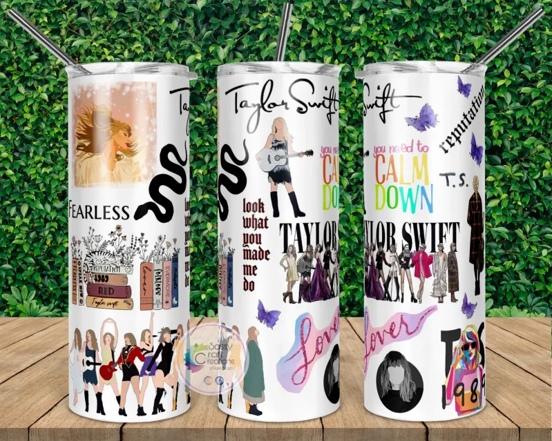 Taylor Swift Montage Tumbler 20oz Skinny Tumbler Taylor Swift Montage Tumbler 20oz Skinny Tumbler IDF175984 Idea Fanatic