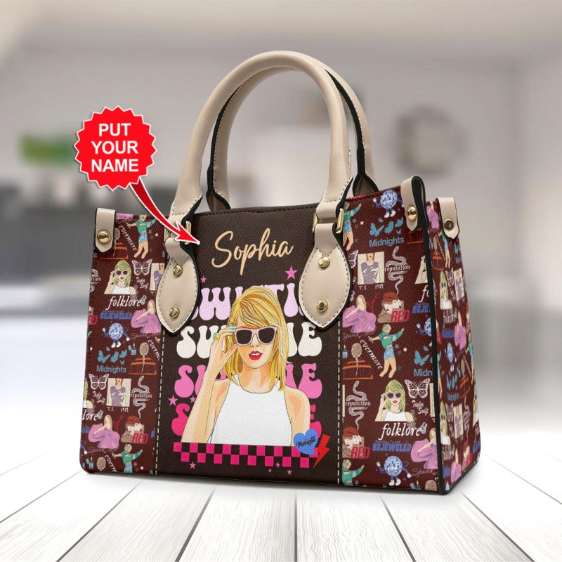 Taylor Swift Personalized Leather Handbag VANDH2071 4 Taylor Swift Premium Leather Lady HandBag IFDDLHB0035 Idea Fanatic