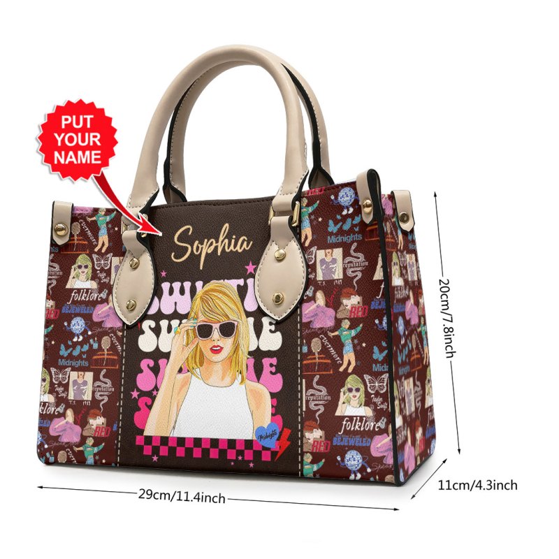 Taylor Swift Personalized Leather Handbag VANDH2071 6 Taylor Swift Premium Leather Lady HandBag IFDDLHB0035 Idea Fanatic