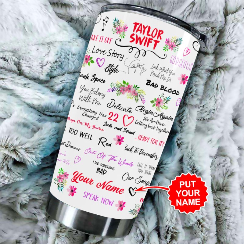 Taylor Swift Personalized Tumbler VANDH2541 4 Taylor Swift Normal Tumbler Cup IFDDNTUM0059 Idea Fanatic