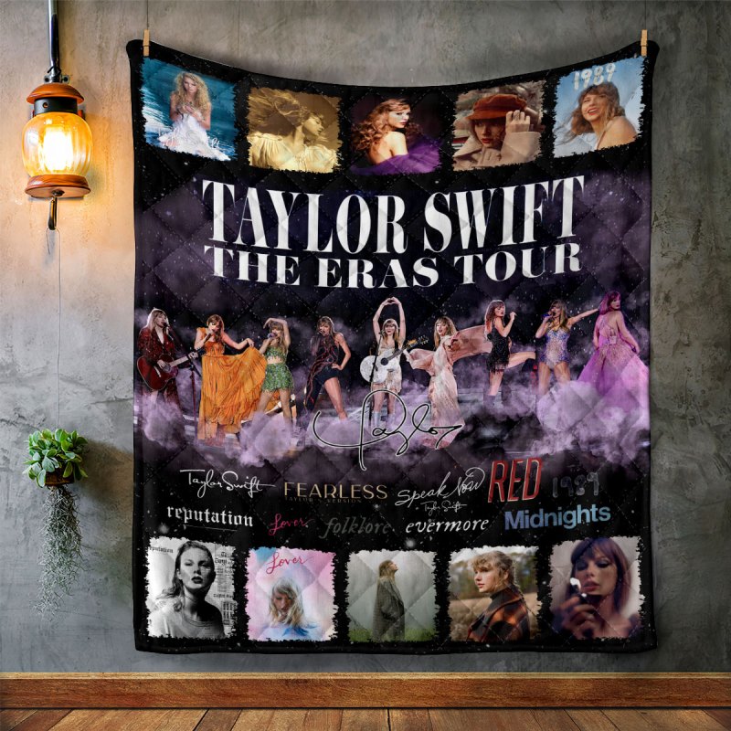 Taylor Swift Quilt Blanket HOATT3862 2 Taylor Swift Premium Printed Quilt Blanket IFDDQLT0008 Idea Fanatic