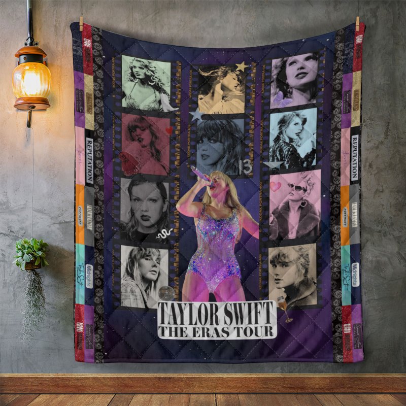 Taylor Swift Quilt Blanket VANDH1014 2 Taylor Swift Premium Printed Quilt Blanket IFDDQLT0003 Idea Fanatic