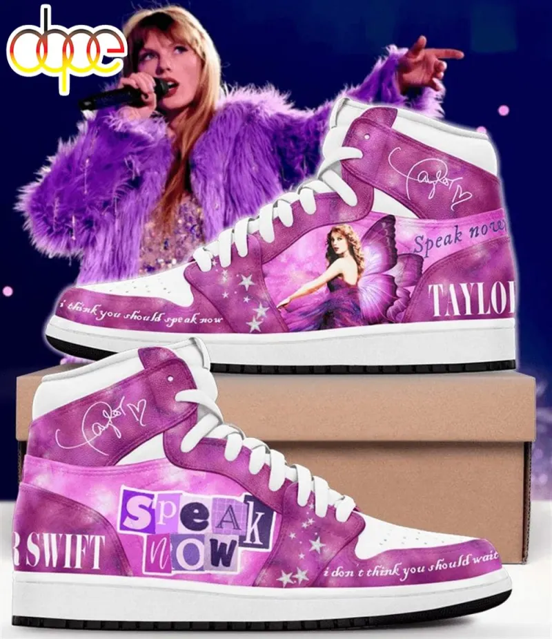 Taylor Swift Speak Now Air Jordan 1 High Top Shoes Ver Taylor Swift Speak Now Air Jordan 1 High Top Shoes IDF181419 Idea Fanatic