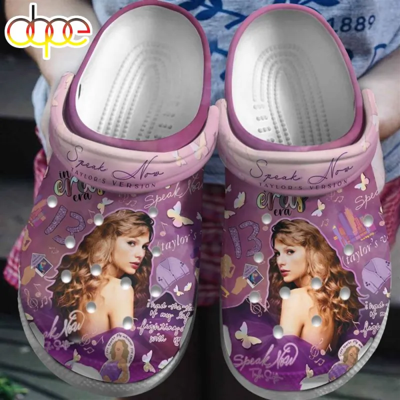 Taylor Swift Speak Now Clogs Perfect Gift for Swifties Taylor Swift Music Limited Clogs IDF178350 Idea Fanatic