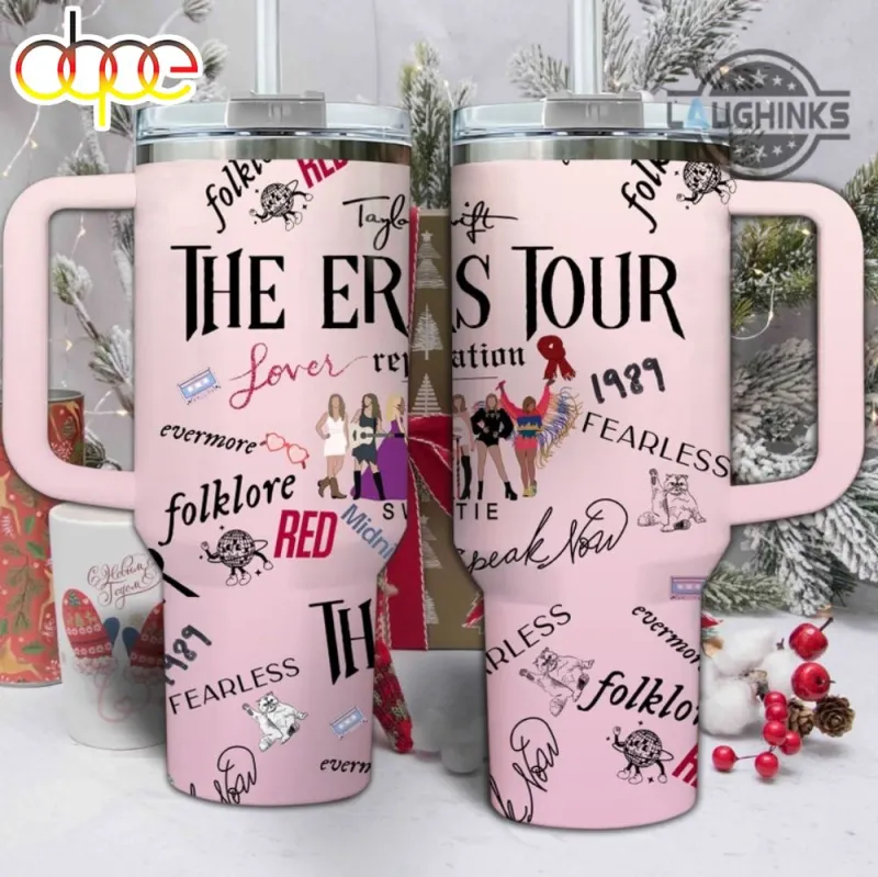 Taylor Swift Stanley Cup 40 Oz Stanley Tumbler With Handle Gift For Swiftie Red 1989 Lover Folklore Fearless Reputation Taylors Version Taylor Swift 40 Oz Stanley Tumbler IDF168301 Idea Fanatic