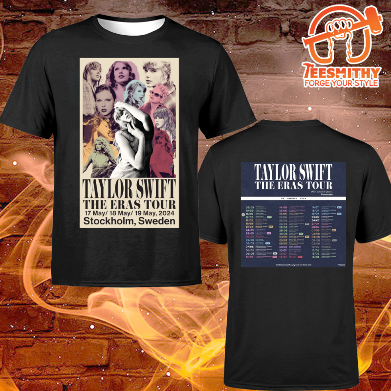 Taylor Swift Stockholm Eras Stadium Tour 2024 Dates T shirt Taylor Swift Stockholm Eras Stadium Tour 2024 Dates T-shirt IDF77331 Idea Fanatic