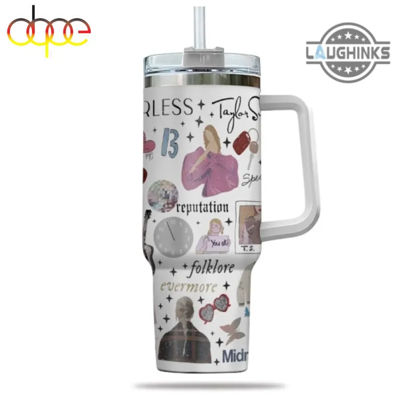 Taylor Swift Travel Mug 40Oz Taylor Swift Eras Tour Concert Tumbler 40 Oz Taylor Album Covers Taylor Swift Eras Tour Concert 40 Oz Stanley Tumbler IDF168307 Idea Fanatic