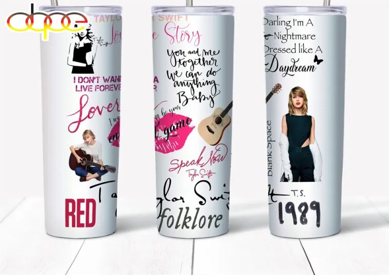 Taylor Swift Tumbler 20oz Skinny Tumbler Taylor Swift Tumbler 20oz Skinny Tumbler IDF175992 Idea Fanatic