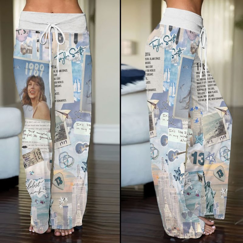 Taylor Swift Women s High waisted Straight leg Trousers TANTN4930 mockup Taylor Swift High-Waisted Straight-Leg Trousers IFDDHST0037 Idea Fanatic