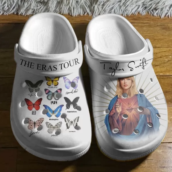 Taylor Swiftie Jesus White Clog Taylor Swift Music Limited Clogs IDF178349 Idea Fanatic