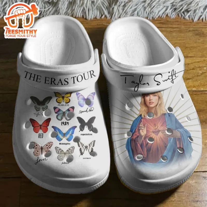 Taylor Swiftie Jesus White Clogs Taylor Swiftie Jesus White Clogs IDF77488 Idea Fanatic